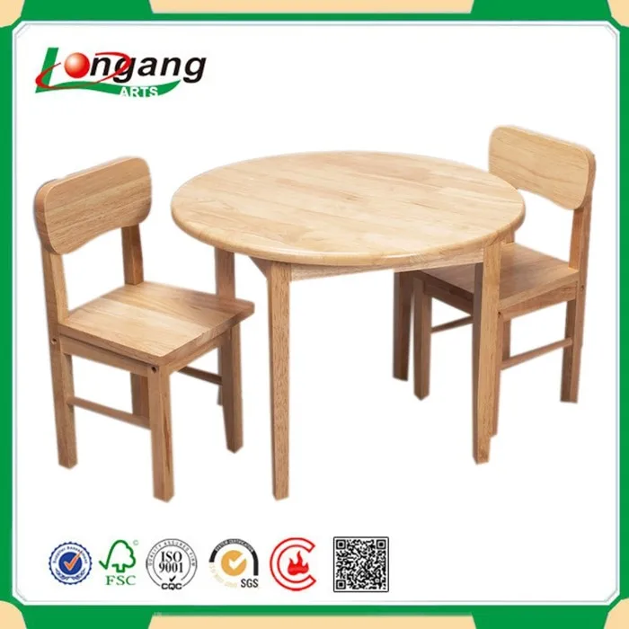 childrens wooden table & chairs