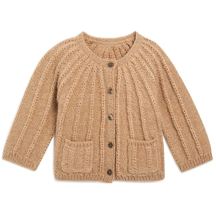 Fashion Style Buttons Down Girls Sweater Pockets Ladies Woolen Long Sleeve Kids Knitting Sweater