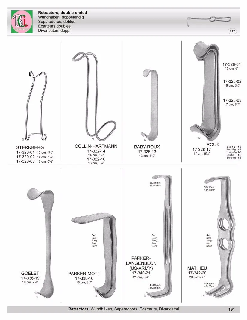 Roux Retractor Set 3 Pcs Buy Roux Retractores Conjunto Separador Roux