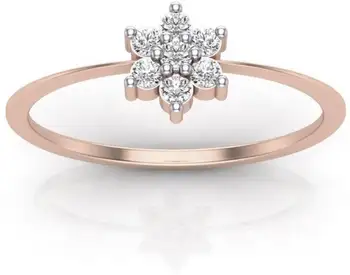 Indian Style Nakshatra Wedding Ring In Real Diamond 14k Rose Gold Indian Style Nakshatra Wedding Ring In Real Diamond 14k Rose Gold