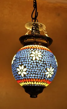 Indian Home Decorative Blue Color Ceiling Glass Lamp Shade Buy Indian Ceiling Glass Lamp Stained Glass Lamp Shade Round Glass Lamp Shade Product On