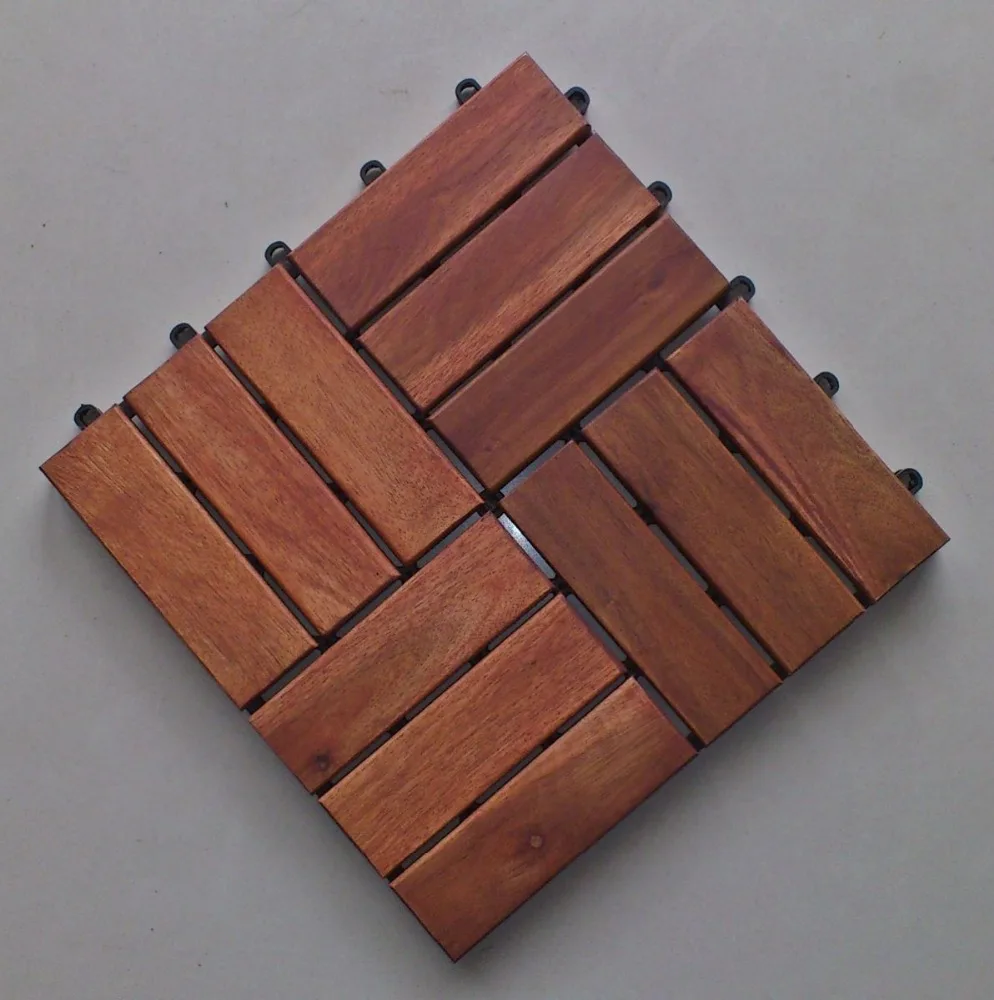 Wood Decking Tiles/interlocking Outdoor Decking Tiles/garden Wood Deck