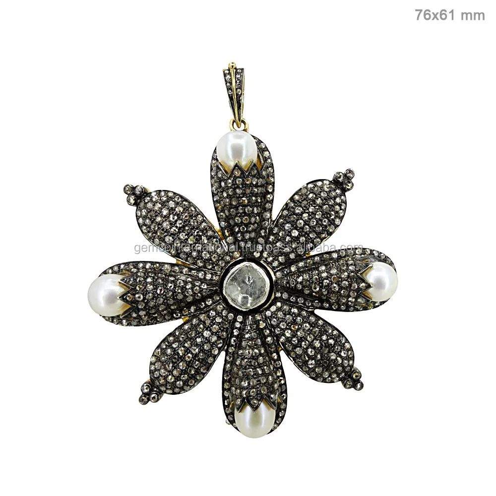 925 Silver Gemstone Diamond Pave Sapphire Evil Eye Enamel Pendant