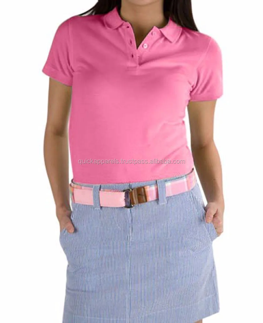 100 cotton women's polo shirts