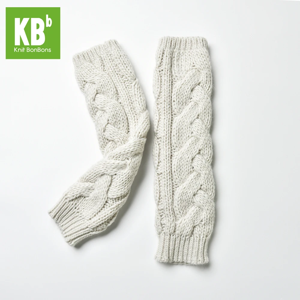 Fashion Custom Made 100% Acrylic Cable Winter Adult Knitted Arm Warmer