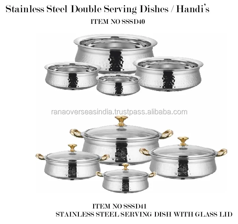 Stainless Steel Serving Dishes Pots With Gl Lids For Home Stainless Steel Serving Dishes Pots With Gl Lids For Home Restaurant Hotel And Catering Ware India Hot Pot Indian