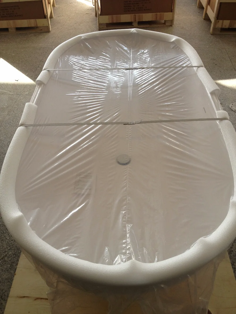 Italian style most popular pure white cast stone freestanding bathtub ST-12 1800