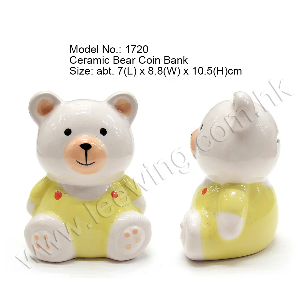 Source Ceramic Mini Teddy Bear Coin Bank Money Saving Box On M.Alibaba.Com