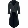Men Long Gothic Tailcoat Fashion Coat