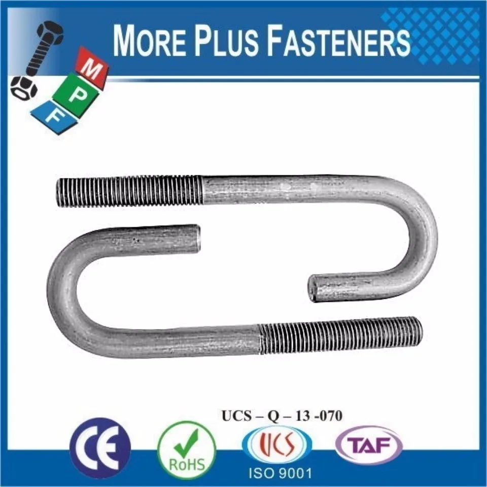Made In Taiwan J Bolt Hot Dipped Galvanized Metric Coarse Bent