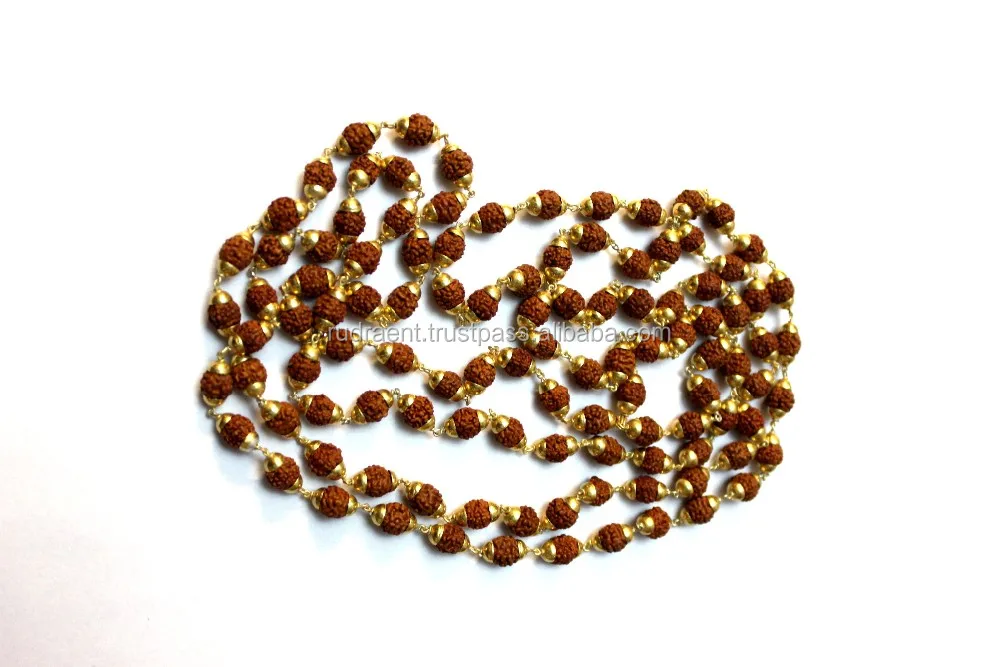 Gauri Shankar Rudraksha Bead Gold Capped,Rudraksha Pendant Gold Chain ...