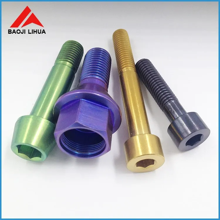 M6 M8 Anodized Colored Gr5 Titanium Bolts Buy Colored Gr5 Titanium