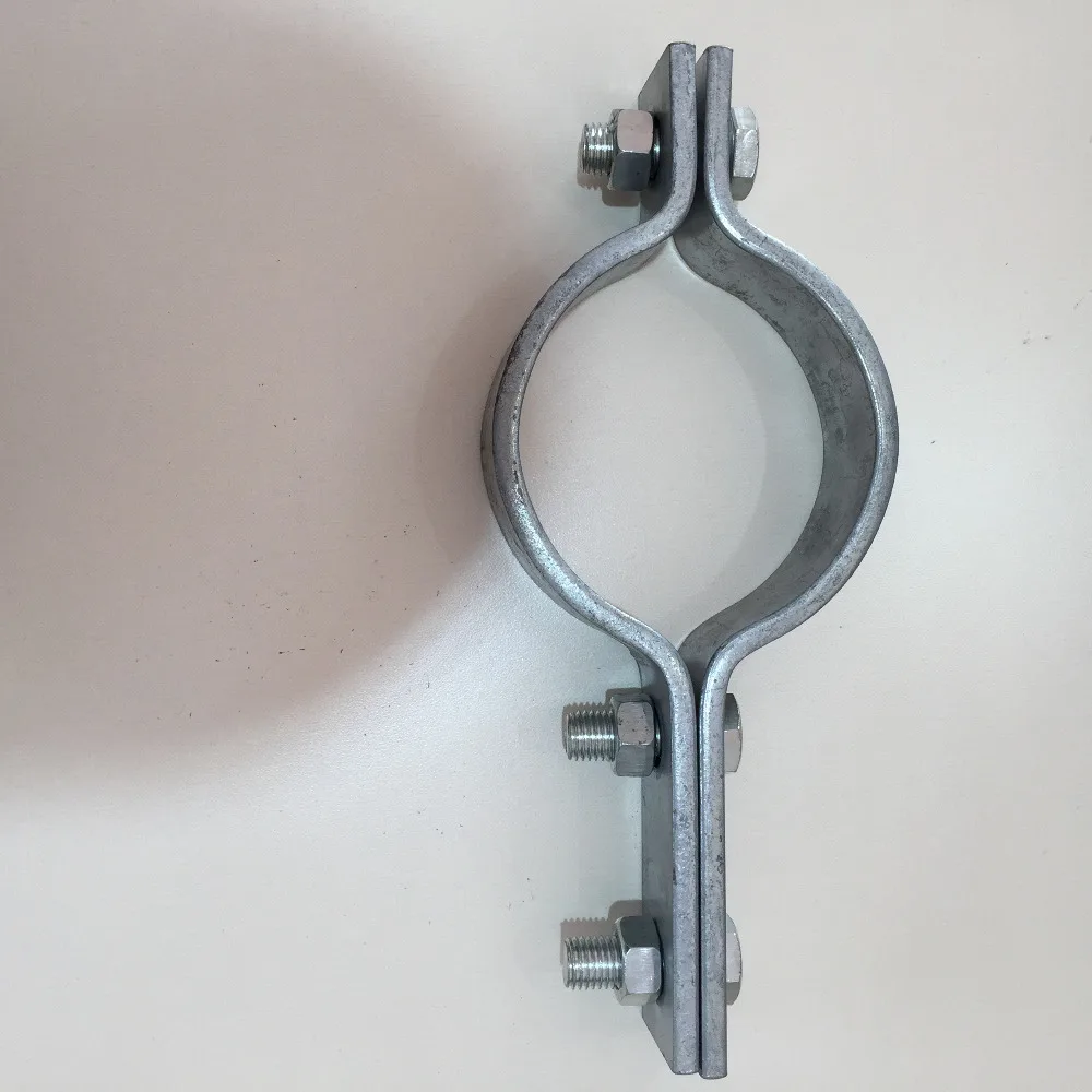 High Quality Metal Pipe Clamp Flat Steel Pipe Clamps With Three Bolts
