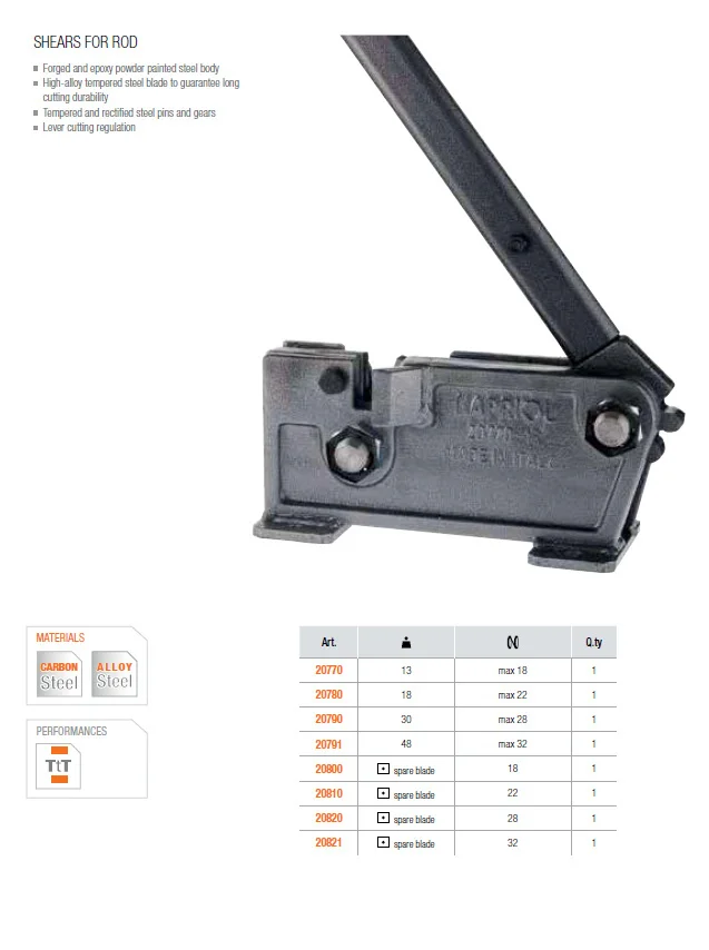 Kapriol Manual Bar Cutter Made In Italy - Buy Manual Steel Bar Cutter