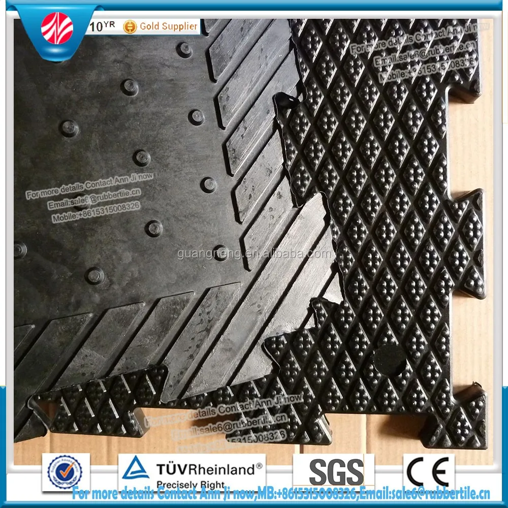 Rubber Recycled Odor Grooming Stalls Mats,Rubber Livestock Trailer