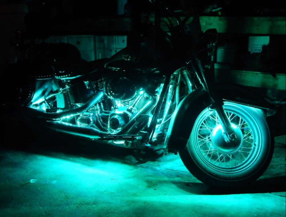 6pcs Multi-Color RGB Waterproof Flexible Strip Motorcycle LED NEON Lighting Kit
