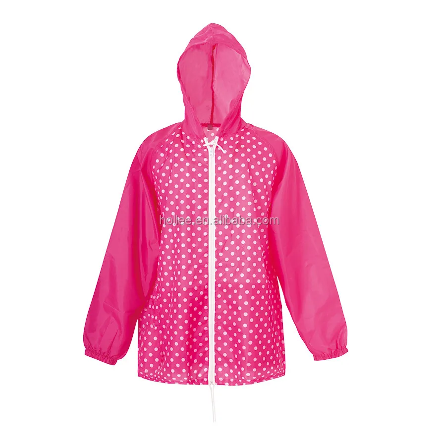Polyester Rain Jacket Pullover Windbreaker Rain Jacket With Pouch - Buy Windbreaker Rain Jacket 