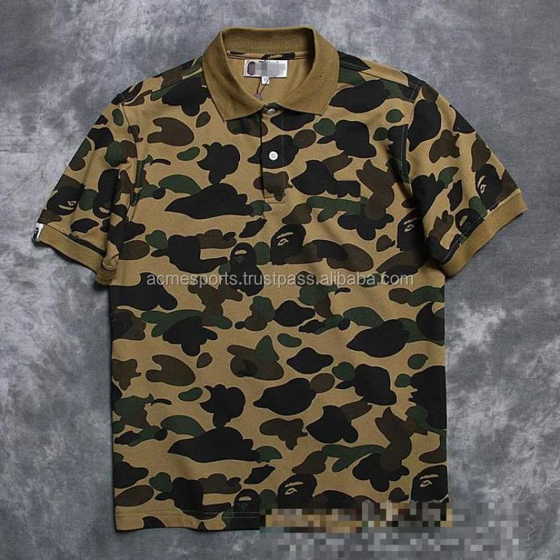 Camouflage Cotton Polo Shirts 