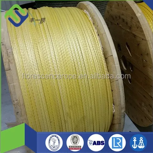 High tensile 12 Strand UHMWPE hlua 1.5mm Jacket Synthetic Winch Rope