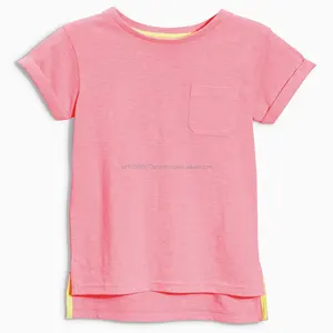 Kids T-Shirt, side slit, back part large with pocket, 100% Ctn, S/J, 160 Gsm Kids T-Shirt, side slit, back part large with pocket, 100% Ctn, S/J, 160 Gsm