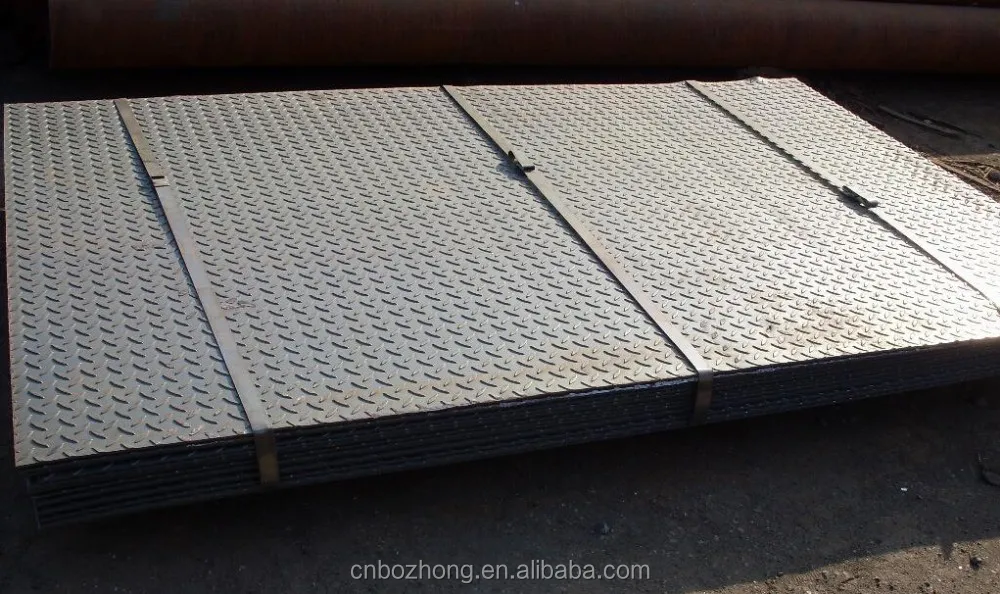16mm Thick Steel Plate Ss400 Ms Chequered Plate Sizes For Choosing