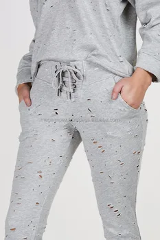 distressed jogger pants