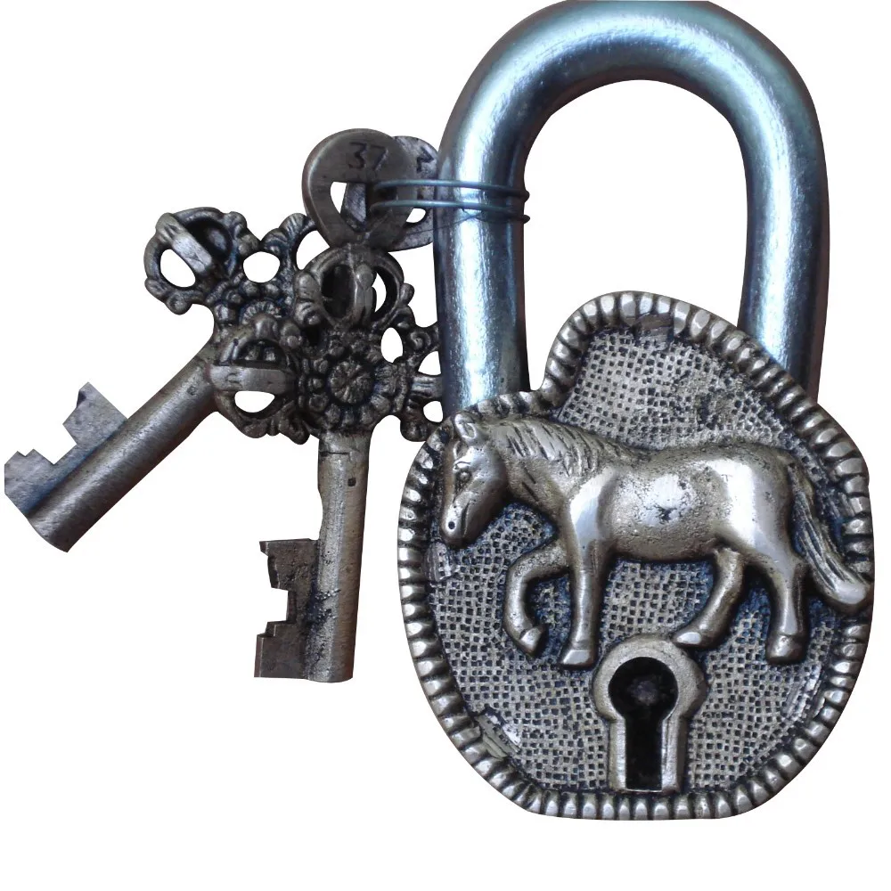 Pad Lock With Horse Statue Best Hardware Gift Buy Antique Lock