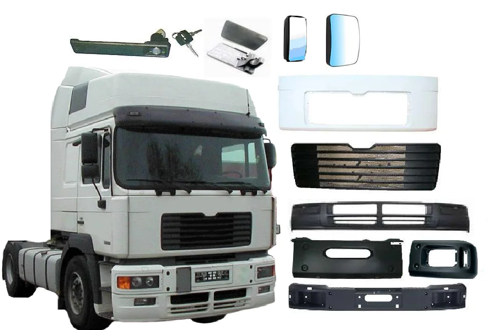European Truck Body Made In Taiwan Truck Bumper,Mirror,Lamp,Fender For Man Truck Spare Parts