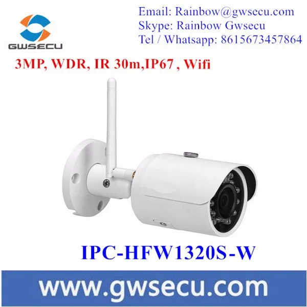 dahua IPC-HFW1320S-W 3MP HD IR Network IP IP67 1080P security Bullet WIFI Camera 
