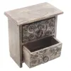 Store Indya Small Chest of 2 Drawers with Tree of Life Carvings - Home / Kitchen / Office Keepsake Storage Organizer Decorative
