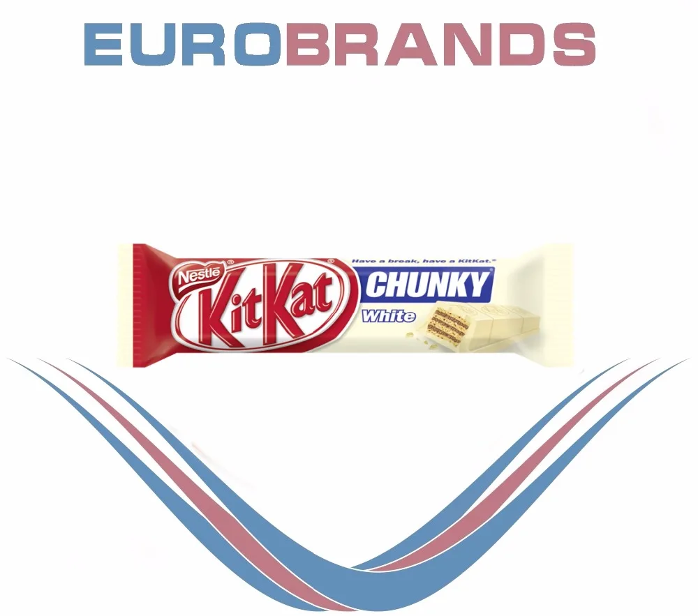 Реклама оригинального белого kitkat с изображением белой зебры