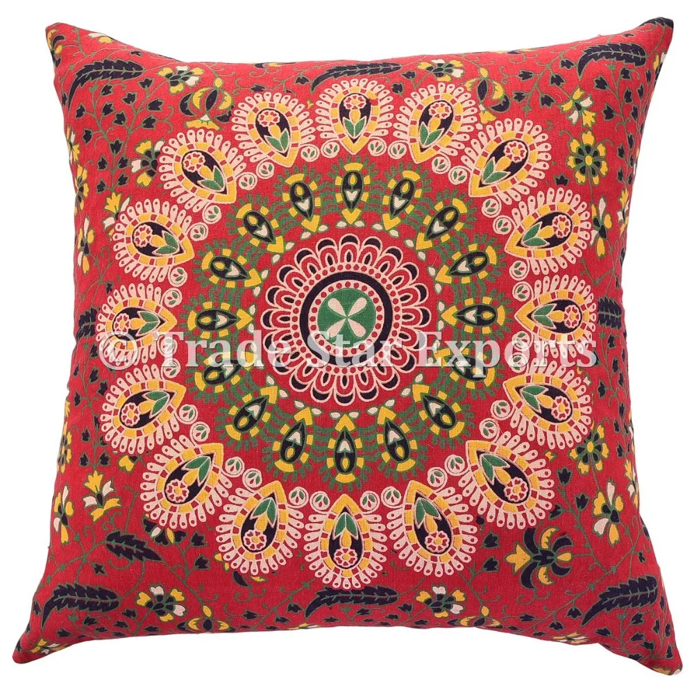Ethnic Indian Mandala Cushion Cover Travel Pillow Case Cotton