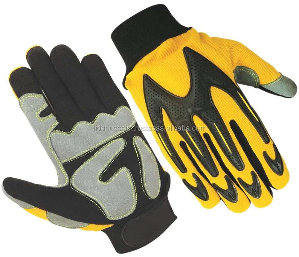Best Quality Impact Gloves / Cut 5 Tpr Mechanic Gloves For Oil And Gas