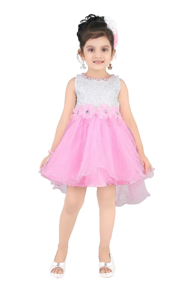 Littleopia Rosa Y Offwhite Partywear Vestido Buy Vestido Del Desgaste Del Partido Product On Alibabacom