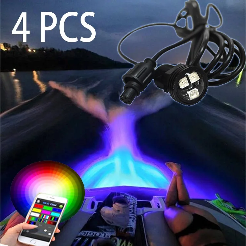 RGB RF IP68 27W Marine Underwater LED Light for Boat Pool with Wifi Controller/color changing led marine underwater light