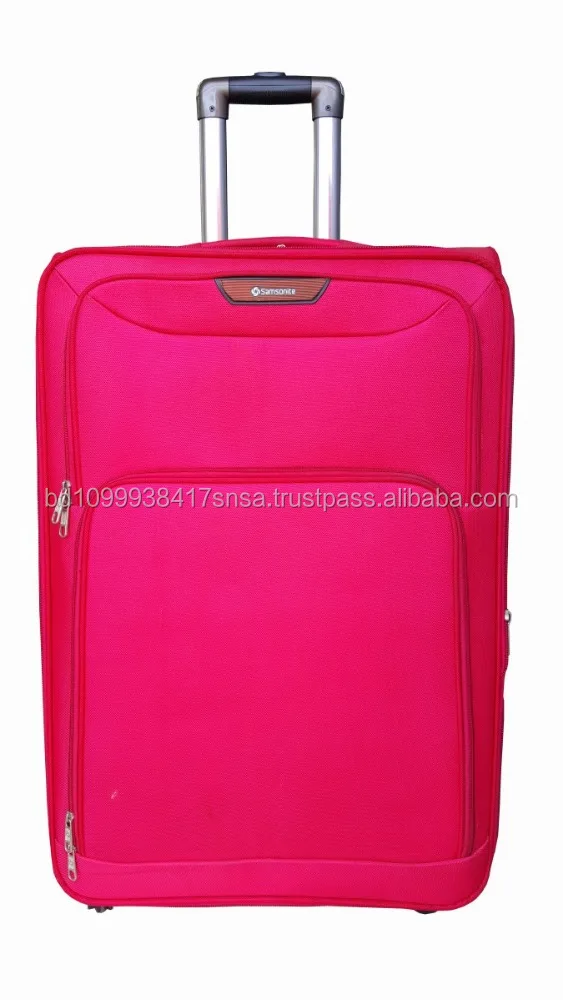 pink soft luggage