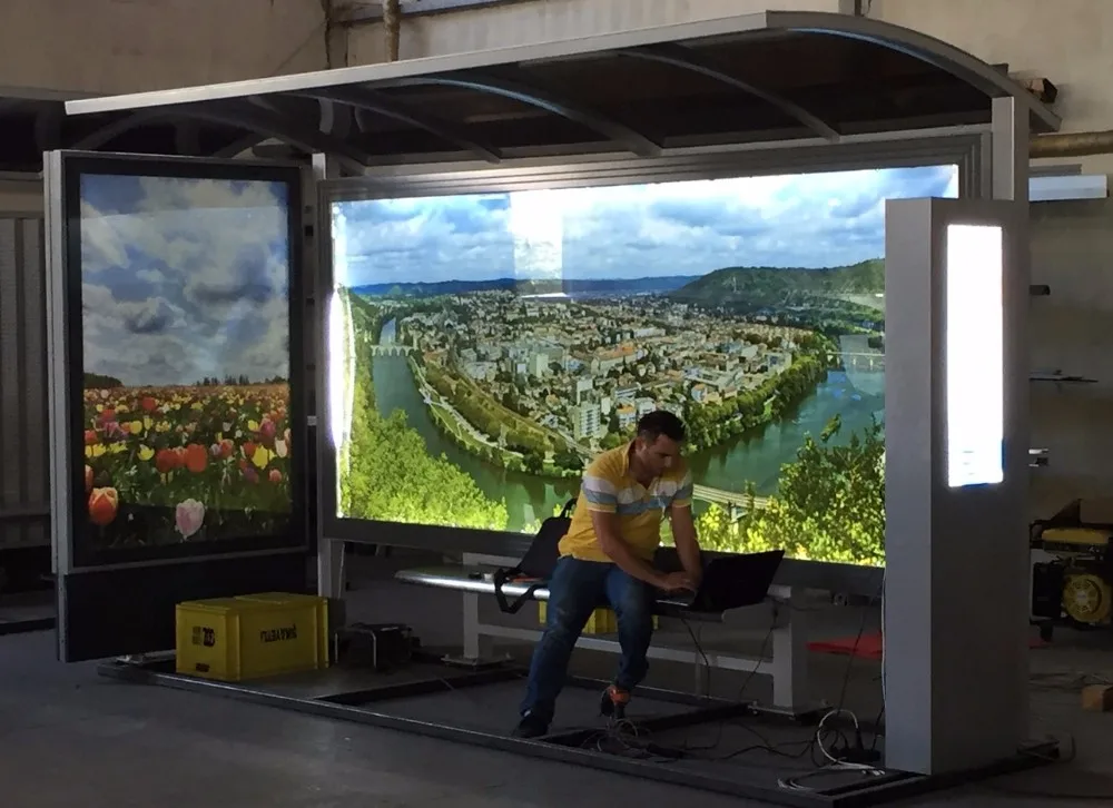 Metro Bus Stop / Advertisement Bus Stop,Shelter With Lightbox Kiosk