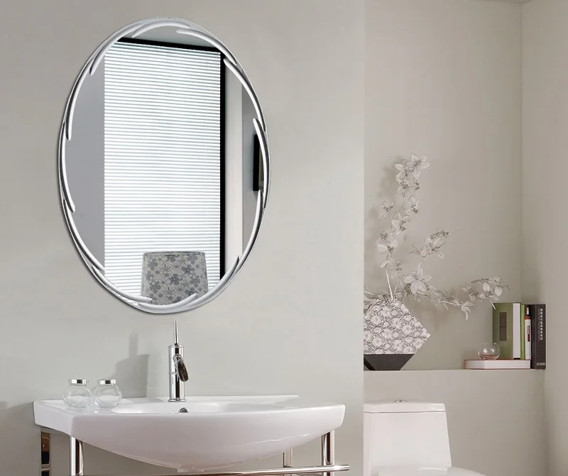 Venta Al Por Mayor Barato Oval Sin Marco Infinito Lujo Espejo De Baño