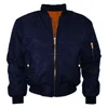 Men real calfskin alpha hunting leather bomber jacket