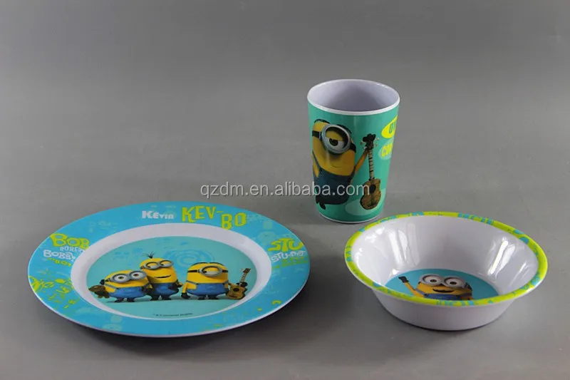 100% Melamine Dinner Set For Kindergarten