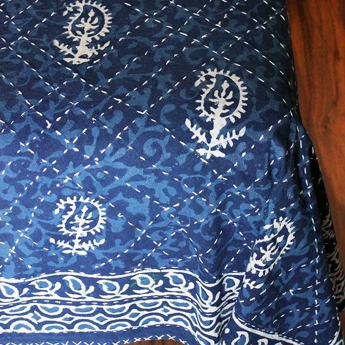 Kantha Table Cloth Hand Block Sanganeri Hand Block Print - Buy Kantha ...