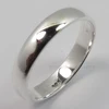 925 silver band ring jewelry engagement ring band, silver 925 rings, plain 3.5 mm wide band for Men's Women's
