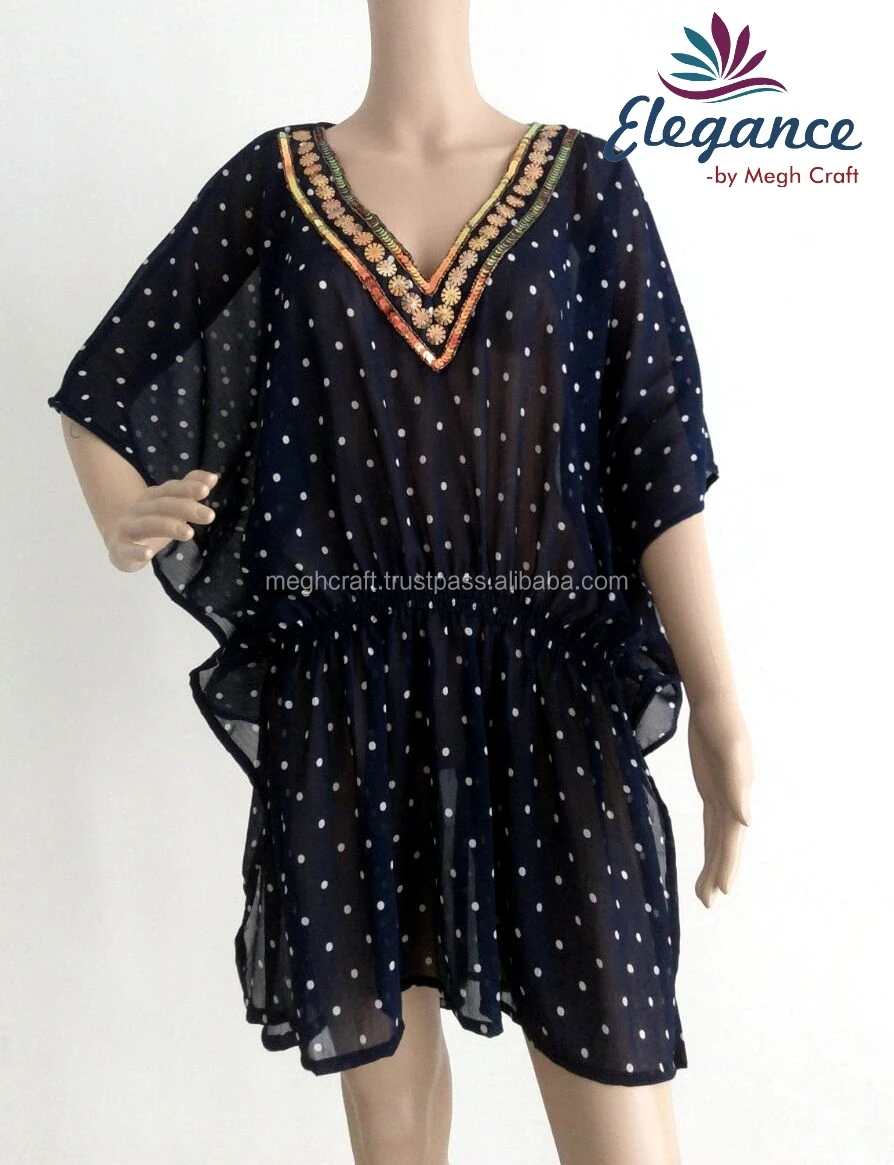 chiffon kaftan tops