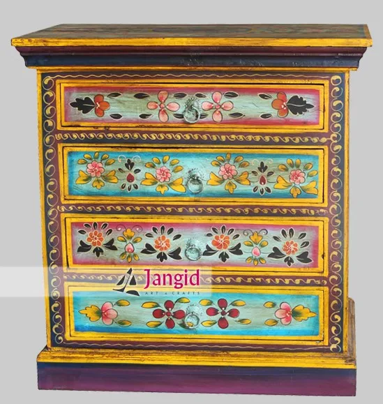 high quality hand painted night stands wooden bedside table, View hand ...