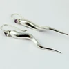 Snorkeling Vision Amethyst Horn Shape 925 Sterling Silver Earring, Silver Jewelry, Fine Silver Jewelry