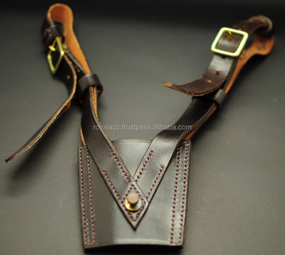 Flag Holder Leather Belt For Flute Parade Banner Holder For Band Merchandise Solid Brass Pin