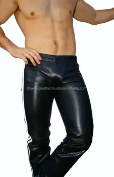 mens low rise leather pants