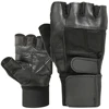 Custim Weight Lifting Gloves, Wholesale Gym Gloves, Fitness Long Wrist Strap Black gloves