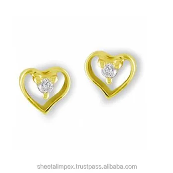 Low Cost For Your Love 0 04 Tcw Si2 Clarity G Color Beautiful Heart Shape Natural White Round Diamonds Earring At Free Shipping Diamond