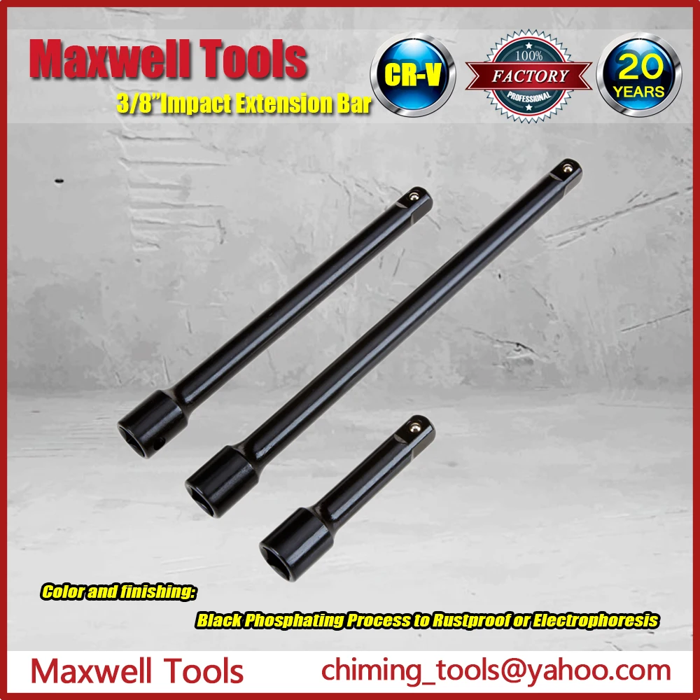 3/8" Drive Impact Extension Bars 3pc Socket Set 3" 6" 8" Long Ratchet